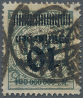 Deutsches Reich - Inflation: 1923, 10 Mrd. M. Auf 100 Mio. M. Platte, Gebraucht Mit Kopfstehendem We - Covers & Documents