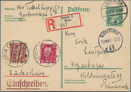 Deutsches Reich - Weimar: 1927, 5 Pf Schiller Ganzsachenkarte Mit Zusatzfrankatur 10 Pf Friedrich De - Autres & Non Classés