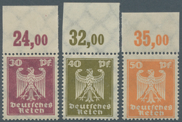 Deutsches Reich - Weimar: 1924, 30 Bis 50 Pf Reichsadler Vom Oberrand Je Plattendruck, Einwandfrei P - Autres & Non Classés