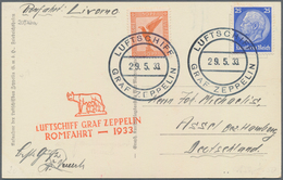 Deutsches Reich - Weimar: 1933, ITALIENFAHRT, Abwurf Livorno: Bordpost 29.5.33, Seltene 6-Bild Postk - Autres & Non Classés