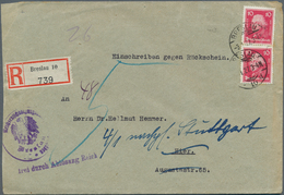 Deutsches Reich - Weimar: 1926, 10 Pfg. Friedrich Der Große, Zwei Einzelwerte Für Die Rückscheingebü - Other & Unclassified