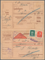 Deutsches Reich - Weimar: 1927, I.A.A. 8 Pfg. Und 15 Pfg. In Sehr Seltener Verwendung Portogerecht A - Other & Unclassified