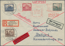 Deutsches Reich - Weimar: 1930, Iposta, Alle Vier Blockmarken Auf R-Express-Luftpostbrief Von Berlin - Autres & Non Classés
