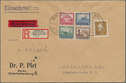 Deutsches Reich - Weimar: 1930, Herzstück Aus Block 1 MiF Mit 3 Pf Ebert Und R-Zettel Berlin IPOSTA - Andere & Zonder Classificatie