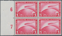 Deutsches Reich - Weimar: 1928, Zeppelin 1 RM Ohne Aufdruck, Einwandfrei Postfrisch Im (senkrecht An - Other & Unclassified