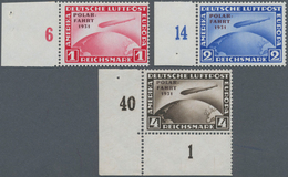 Deutsches Reich - Weimar: 1931, 1 - 4 RM. Polarfahrt Vom Linken Rand Bzw. Eckrand Unten Links, Teils - Other & Unclassified