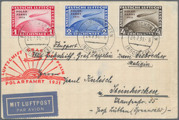 Deutsches Reich - Weimar: 1931. Polarfahrt. Kpl. Satz Auf Luxus-Zeppelinbrief Der Polarfahrt 1931 Mi - Autres & Non Classés