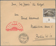 Deutsches Reich - Weimar: 1934, 4 Mark Polarfahrt Vom Unterrand Als Einzelfranaktur Auf Zeppelinbrie - Altri & Non Classificati
