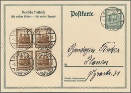 Deutsches Reich - Weimar: 1931, 50 + 40 Pf Nothilfe "Lübeck, Holstentor", Im Viererblock Als Beifran - Altri & Non Classificati