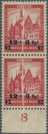 Deutsches Reich - Weimar: 1932, 12+3 Rpf Auf 15+5 Pf Rot Nothilfe, Senkrechtes Paar Vom Unterrand Mi - Altri & Non Classificati