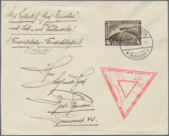 Deutsches Reich - 3. Reich: 1933, 4 RM. Chicagofahrt, Friedrichshafen 14.10. Auf Rundfahrtbrief, Rs. - Storia Postale