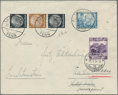 Deutsches Reich - 3. Reich: 1934, 20 Pf Wagner Vom Rechten Rand Mit Passerkreuz In MiF Mit Hindenbur - Lettres & Documents