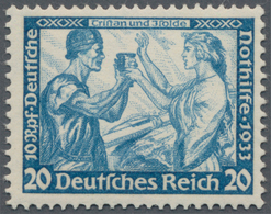 Deutsches Reich - 3. Reich: 1933, Wagner 20+10 Pf, B-Zähnung. Perfektes, Postfrisches Luxusstück. (M - Briefe U. Dokumente