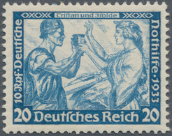 Deutsches Reich - 3. Reich: 1933, 20 Pfg. Wagner Mit Zähnung K 14, Postfrisch, Pracht, Unsigniert. - Lettres & Documents