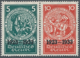 Deutsches Reich - 3. Reich: 1933, Zusammendrucke Aus Block 2 In Ungebrauchter Erhaltung, Alle Möglic - Cartas & Documentos