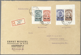 Deutsches Reich - 3. Reich: 1933, Herzstück (mittig Geteilt) Von Block 2 Nothilfe Mit Rändern Auf Gr - Storia Postale