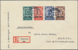 Deutsches Reich - 3. Reich: 1933, Herzstück Aus Block 2 Nothilfe Gestempelt MELLRICHSTADT Auf R-Brie - Lettres & Documents