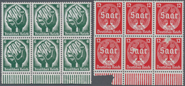 Deutsches Reich - 3. Reich: 1934, Saarabstimmung Je Als Sechserblock Vom Unterrand, Mi. 540,- - Covers & Documents