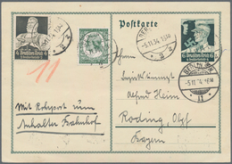 Deutsches Reich - 3. Reich: 1934, Schiller 6 Pf. Und 4 Pf. Stände, Entwertet Am Ersttag 5. November - Briefe U. Dokumente