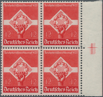 Deutsches Reich - 3. Reich: 1935, 12 (Pf) Berufswettkampf Im Postfrischen Viererblock Mit Waagerecht - Lettres & Documents