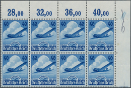 Deutsches Reich - 3. Reich: 1936, Lufthansa 40 (Pfg.) Im Eckrand-Achterblock Oben Rechts, Postfrisch - Lettres & Documents