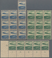 Deutsches Reich - 3. Reich: 1936, Flugpost In Einheiten Mit Gummi, Mi. 600,-++, Ansehen. - Brieven En Documenten