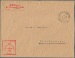 Deutsches Reich - 3. Reich: 1938, Marine-Dienstbrief "BEFEHLSHABER DER SPANIENSTREITKRÄFTE" Mit Ents - Lettres & Documents