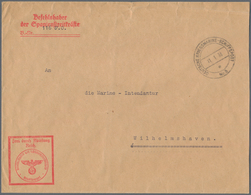 Deutsches Reich - 3. Reich: 1938, Marine-Dienstbrief "BEFEHLSHABER DER SPANIENSTREITKRÄFTE" Mit Ents - Brieven En Documenten