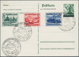 Deutsches Reich - 3. Reich: 1939, "Nürburgring-Rennen", Kompletter Satz Mit Zusatzfrankatur Als Port - Brieven En Documenten