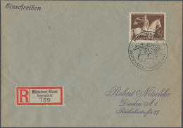 Deutsches Reich - 3. Reich: 1943. Einschreibebrief Nach Dresden Mit 42+108 Pfg "Das Braune Band", En - Brieven En Documenten