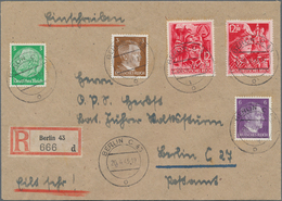 Deutsches Reich - 3. Reich: 1945, 20.4. + 21.4.: Zwei Orts-Einschreiben Jeweils Mit Den SA/SS Marken - Brieven En Documenten