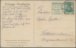 Deutsches Reich - Zusammendrucke: 1911, R7 "Apfelwein" + 5 Pfg. Germania Im Waagerechten Zusammendru - Se-Tenant