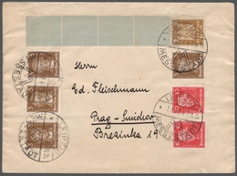 Deutsches Reich - Rollenmarken: 1924, 3 Pfg. Reichsadler, Rollenendmarke, Mit Den Vier Briefmarkengr - Se-Tenant