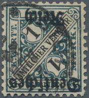 Deutsches Reich - Dienstmarken: 1920, 1 M. "Amtlicher Verkehr" Mit Kopfstehendem Aufdruck, Gebraucht - Dienstmarken