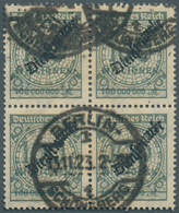 Deutsches Reich - Dienstmarken: 1923, 100 Mio. M. Schlangenaufdruck Im Tadellosen, Gestempelten Vier - Servizio