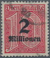 Deutsches Reich - Dienstmarken: 1923, 2 Mio. Auf 10 Pfg. Mit Liegendem Wasserzeichen, Gestempelt. Fo - Service