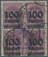 Deutsches Reich - Dienst-Kontrollaufdrucke: 1923. STUHM. 100 Tausend Auf 100 Mark Im 4er-Block Mit K - Officials