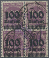 Deutsches Reich - Dienst-Kontrollaufdrucke: 1923. STUHM. 100 Tausend Auf 100 Mark Im 4er-Block Mit K - Servizio