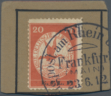 Deutsches Reich - Halbamtliche Flugmarken: 1912, Flugpostmarke 20 Pf. E.EL.P. Gebraucht Auf Kartenau - Correo Aéreo & Zeppelin