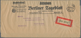 Deutsches Reich - Lokalausgaben 1918/23: BERLIN C 2: 1923, Gebührenzettel "Taxe Percue", EF Auf Komp - Covers & Documents
