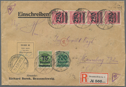 Deutsches Reich - Lokalausgaben 1918/23: BRAUNSCHWEIG, Gebührenzettel Der Firma Borek über 5.000 Mar - Storia Postale