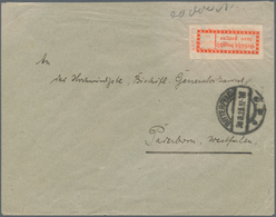 Deutsches Reich - Lokalausgaben 1918/23: HALLE: 1923, Gebührenzettel Mit Fehldruck (ähnlich Doppeldr - Storia Postale