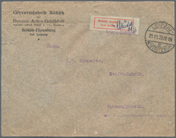 Deutsches Reich - Lokalausgaben 1918/23: LEIPZIG OPD, 1923, Gebührenzettel Mit 2-zeiligem Text "Gebü - Covers & Documents