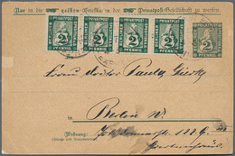 Deutsches Reich - Privatpost (Stadtpost): BERLIN - Privatpost Und Spedition: 1897, 3 Karten Mit 2 X - Postes Privées & Locales