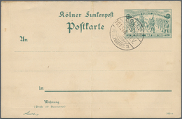 Deutsches Reich - Privatpost (Stadtpost): Köln PP 1894, Sehr Seltene Doppelkarte Der Kölner Funkenpo - Posta Privata & Locale