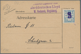 Deutsches Reich - Privatpost (Stadtpost): Magdeburg 3 Auf 2 Pfennig Blau Auf Karte Der General-Agent - Postes Privées & Locales