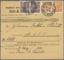 Deutsches Reich - Privatpost (Stadtpost): Mannheim 1900 2 Pfennig Violett Und 3 Pfennig Orange Jewei - Private & Lokale Post