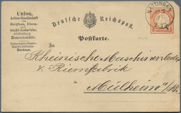 Deutsches Reich - Ganzsachen: 1872, Großer Schild ½ Gr Orange PRIVATGANZSACHENKARTE "Union. Actien-G - Other & Unclassified