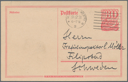 Deutsches Reich - Ganzsachen: 1921, Ganzsachenkarte 80 Pfg. Postreiter, Gebraucht Ab "MÜNSTER 31.12. - Other & Unclassified