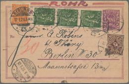 Deutsches Reich - Ganzsachen: 1923, 200 Pf. Rohrpostkarte Mit Zusatzfrankatur Als 40 M.-Porto In Ber - Altri & Non Classificati